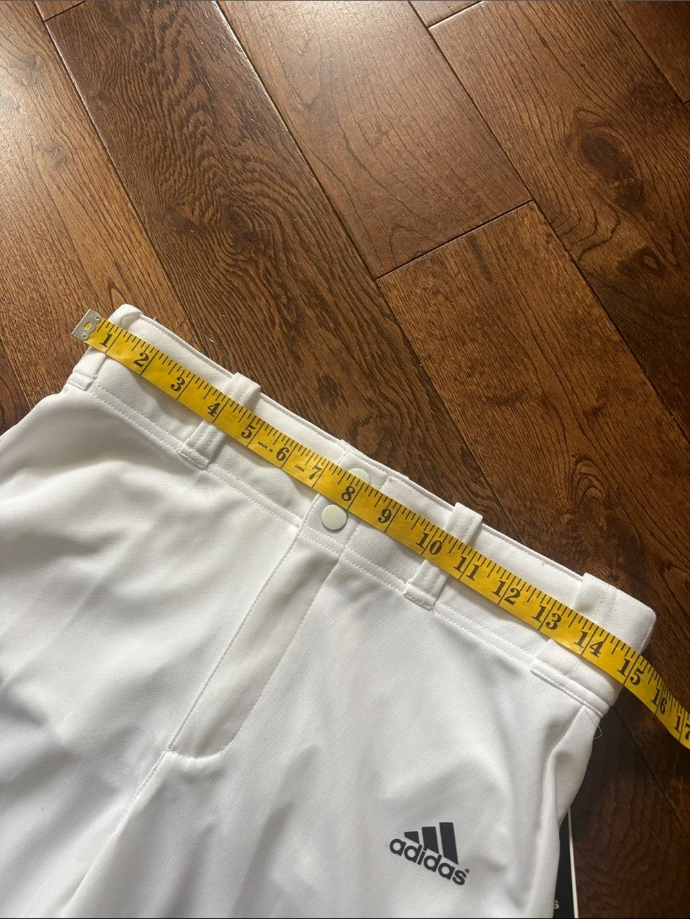 NEW adidas AEROREADY Triple Stripe Open Bottom White Pants Size S Baseball Sport